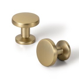 Yanxia Set of 12 Sleek Champagne Bronze Cabinet Knobs with Cylindrical Stem – Modern Kitchen Drawer Handles Minimalist Dresser Hardware