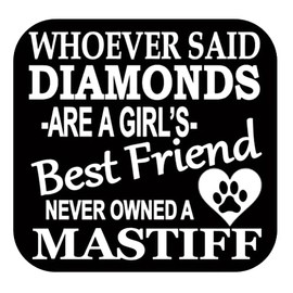 Mastiff Diamonds TP 472 Sticker 6" Decal rescue dog english french neapolitan