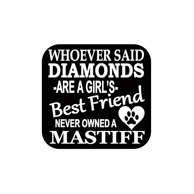 Mastiff Diamonds TP 472 Sticker 6" Decal rescue dog english