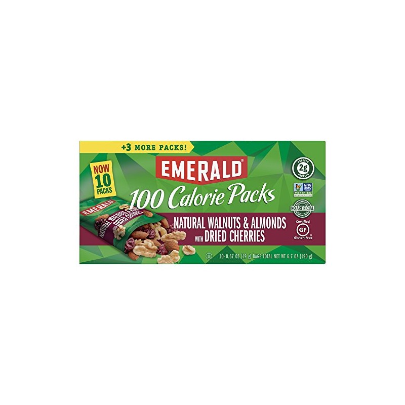 Emerald Nuts, Natural Walnuts and Almonds With Dried Cherries, 100