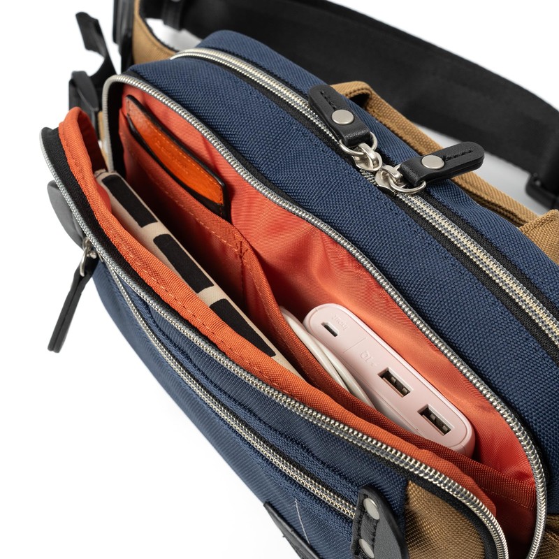 Mustache JJL-0321 Men's Body Bag, Waist Bag, Polyester, Black