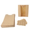 50PCS Bread Bag Kraft Paper Transparent Window Baked Food Packaging