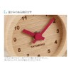 KATOMOKU mini clock round red wood beech km-26