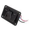 3 Gang Rocker Switch Panel Waterproof Pre Wired Aluminum Alloy
