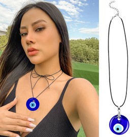 Sasibiyb 8 pieces Evil Eye Wall Hanging Turkish Blue Eye Evil Eye Amulet Wall Hanging Evil Eye Ornament Evil Eye Pendant Repel Evil Spirits to Decorate or Give Gifts, blue