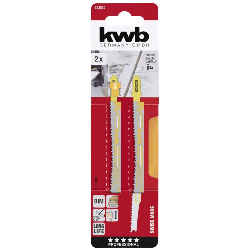 kwb 622520 2 x Special Stitch Saw Blade for Wood