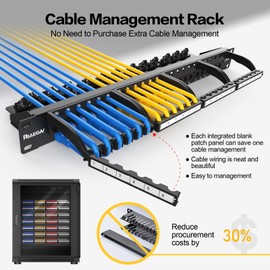 PBAEGAV Keystone Patch Panel 24 Port Cat6 10Gbps Network Panel for 1U 19" Rackmount Front Cable Punch Down Network Ideal for Gigabit Ethernet Connections (Cat6)