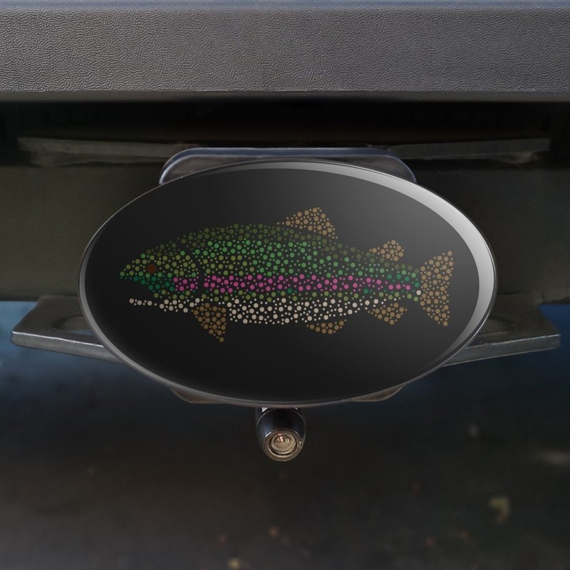 GRAPHICS & MORE Rainbow Trout Fish Dots Spots Pattern Oval