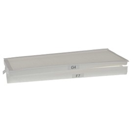 vhbw Air Filter Set compatible with Zehnder ComfoAir E300, E350, E400 Ventilation Devices - G4 / F7 4-Part Kit, 50 x 16 x 4 cm White