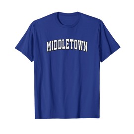 Middletown New York Vintage Athletic Sports B&W Print T-Shirt