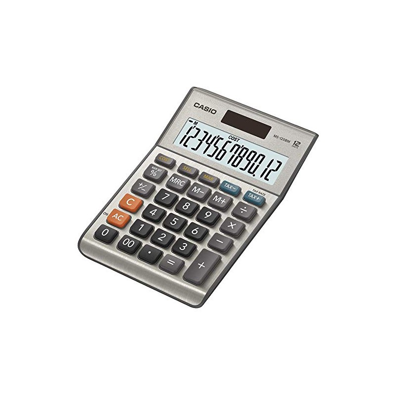 Casio MS-120BM-S-MP Calculadora, Gris Plata, Mediano