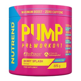 NUTREND PUMP Pre-Workout 225g- Der ultimative PUMP Booster für dein Training (Berry Splash)