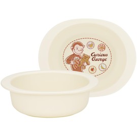 Skater XP24AG-A Baby Tableware, Small Bowl, For Kids, 5 Months and Up, Antibacterial, Plastic, 9.8 fl oz (290 ml), Curious George