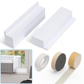 Air Jade Insulation Foam Block for U Shaped Window Air Conditioner, 2-Pack Window Seal Kit with Weather Strips & Tape, Compatible with Midea U-Shaped AC Units, Prevent Air Leakage for Summer & Winter