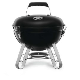 Napoleon Legend 14-Inch Portable Charcoal Kettle Grill, Black, Chrome-Plated Cooking Grid
