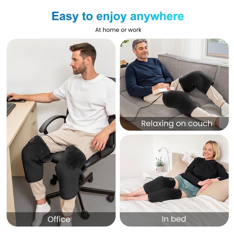 COMFIER Heated Knee Massager with Vibration, Graphene Heating Knee Wrap