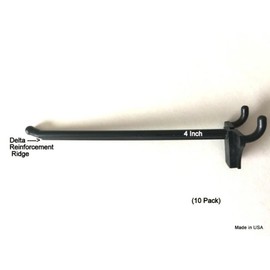 ProCraft Brand (10 Pack) 4 Inch Black Plastic Peg Kit. Garage Shelf Hanger Pegboard Hooks USA