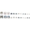 Square Press on Toenails Short Cat Eye Fake Toe Nails