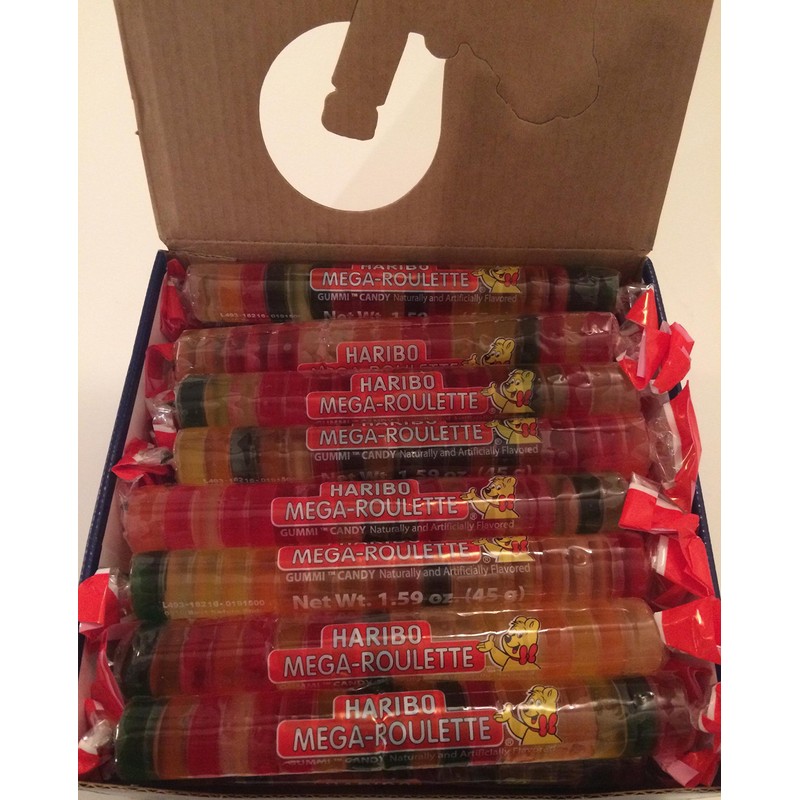 HARIBO Gummi Candy, Mega-Roulette Gummy Candy, 1.59 Ounce Rolls (Pack