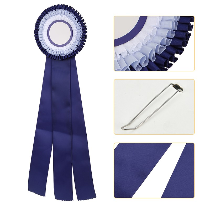Second Place Rosette Ribbon Badge Exquisite Small Winner Medal Award