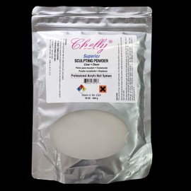 Chelly Superior Sculpting Powder Professional Acrylic Nail System Clear Blush Pink Medium Pink 16 oz 454 g (Clear)