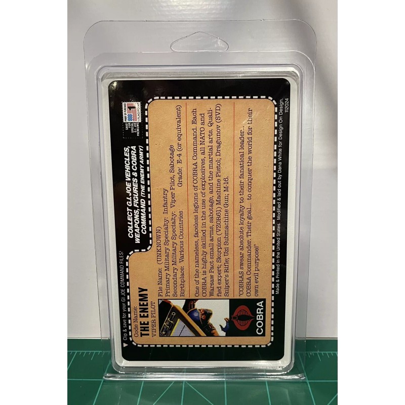 Hasbro GIJOE 1983 Cobra Viper Pilot Clamshell Display Case With