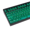 114 Keys Clear Crystal Green PBT Keycap Set, Translucent Shine