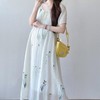 Summer Embroidered Maternity Dress for Guest Occasions Summer XL