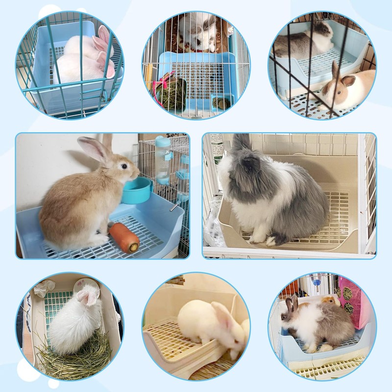 PINVNBY Rabbit Corner Litter Box with Drawer for Cage Small