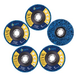 S SATC Strip Disc Blue 5” x 7/8” Stripping Wheel Premium Silicone Carbide Strip Disc for Angle Grinder-5 PCS