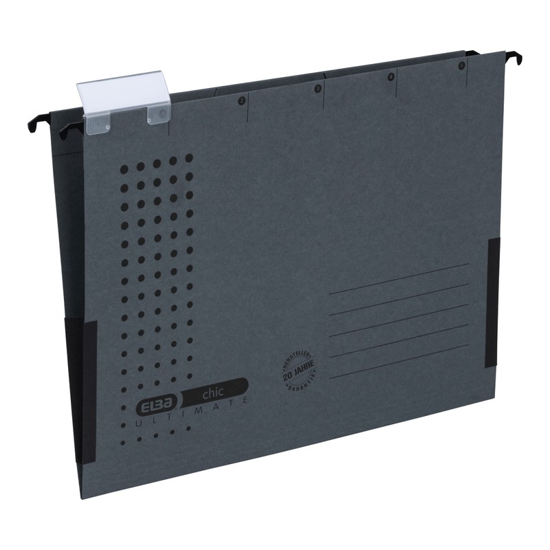 Elba 5 x Chic A4 Hanging Pockets Cardboard with Linen