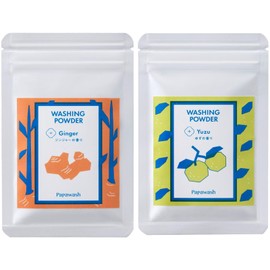 Papa Wash Washing Powder, Yuzu and Ginger Scent, Set of 1 Each