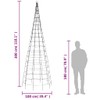 vidaXL LED Christmas Tree for Flagpole, 550 LEDs, Warm White,