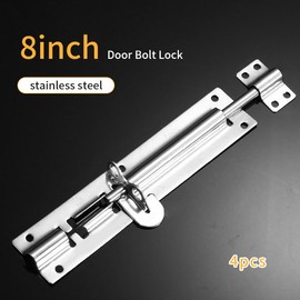 4pcs Gate Bolt, Gate Locks for Wooden Gates, Combination Bolt Lock, Heavy Duty Brenton Bolt as Garden Gate Lock, for Secure Outdoors, Solid Thickened for Home, Gates, Sheds, Garages & Fences