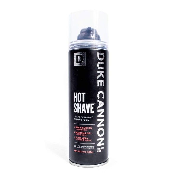 Duke Cannon Supply Co. Hot Shave Clear Warming Shave Gel, 8 oz.