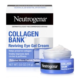 Neutrogena Collagen Bank Reviving Eye Cream, Under Eye Cream, Helps Preserve Collagen, Visibly Improves Dark Circles, Puffiness, Fine Lines, Texture, Fragrance Free, with Peptides 0.5 oz