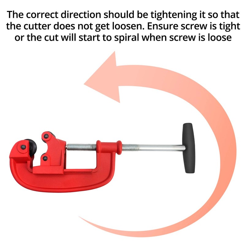 QWORK Professional Pipe Cutter Tool for 1-3" Pipes - Ideal