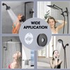 RAINREVIVE 6 Inch Shower Arm with Flange and Stabilizer Bracket,