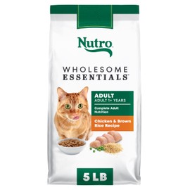 Nutro Wholesome Essentials Adult Dry Cat Food, Chicken & Brown Rice Recipe, 5 lb. Bag