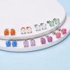CERSLIMO Multi Colors fire Opal Stud Earrings Birthstone Earrings For