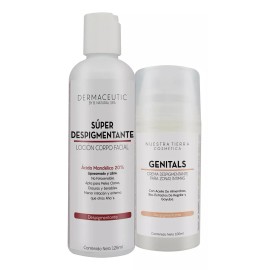Nuestra Tierra Cosmética Ancestral Loción Súper Despigmentante 20% + Crema Genitals