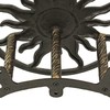 Bronze Finish Cast Iron Sun Wall Mounted Hanging Garden Hose
