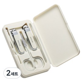 OnOn Vivid portable nail clippers 5-piece set, 2 sets, white / 온온 비비드 휴대용 손톱깎이 5종 세트, 2세트, 화이트