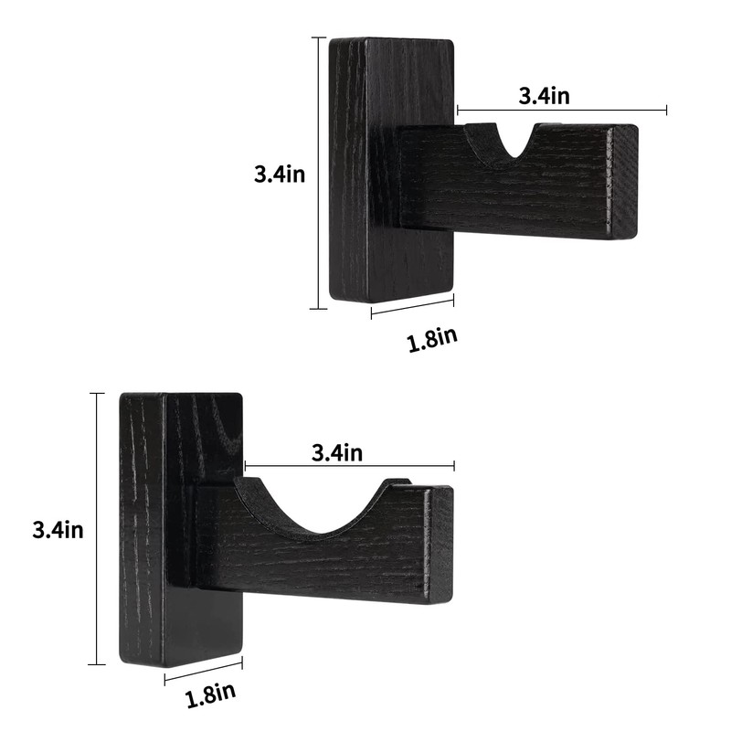 Solid Wood Baseball Bat Display Case - Horizontal Rack, Sturdy