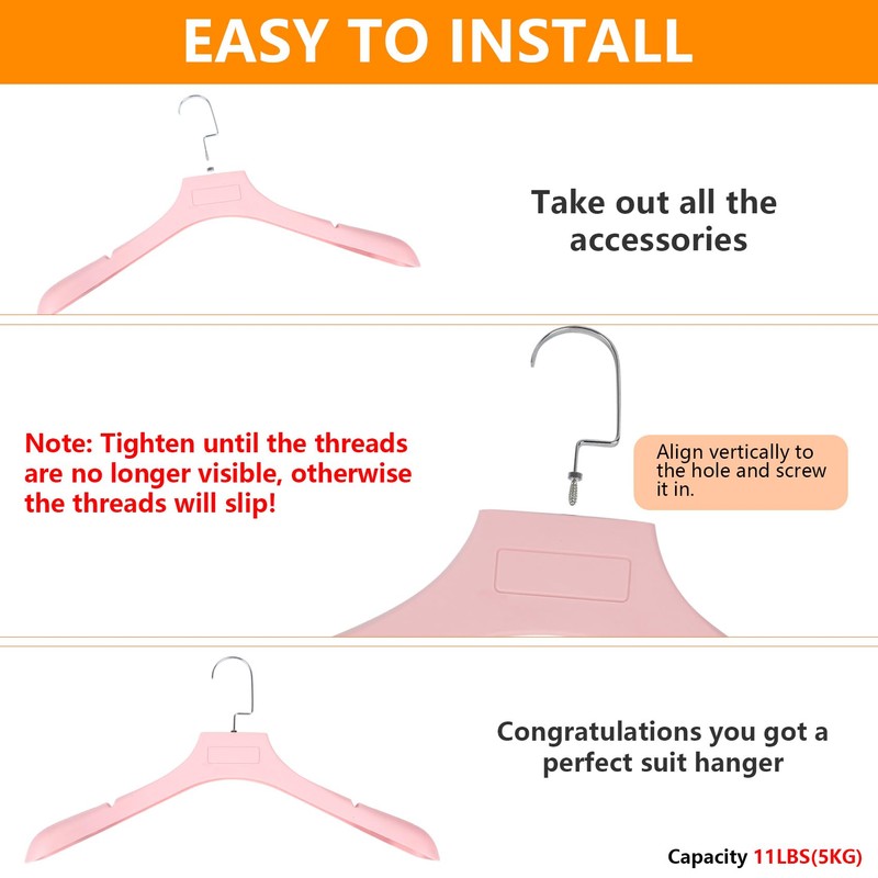 DEDU Suit Hangers for Men 20 Pack, Sweater Hangers No