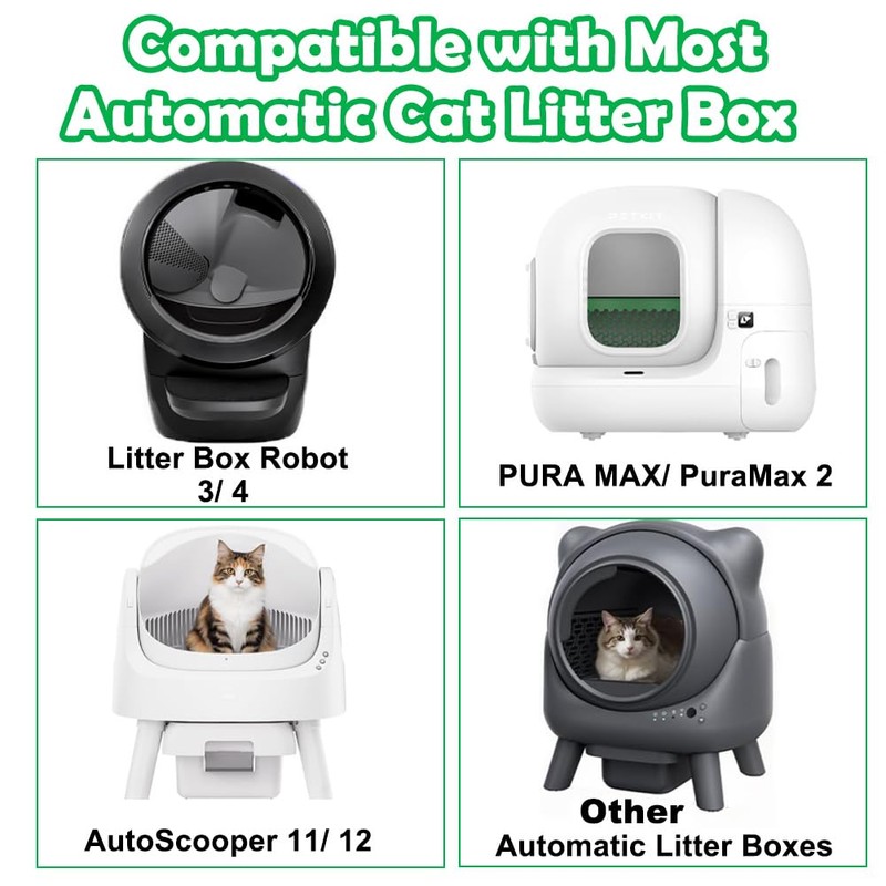 SZEE 120 Count 2X Thicker Heavy-Duty Automatic Cat Litter Box