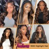 P1B/30 Human Hair Bundles with Closure Ombre 2 Tone Black