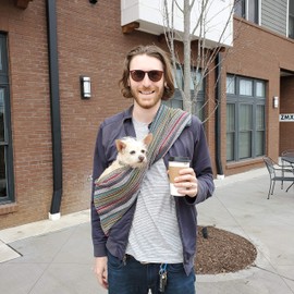 Walking Palm Dog Sling Carrier 100% Organic Cotton for Cats Too