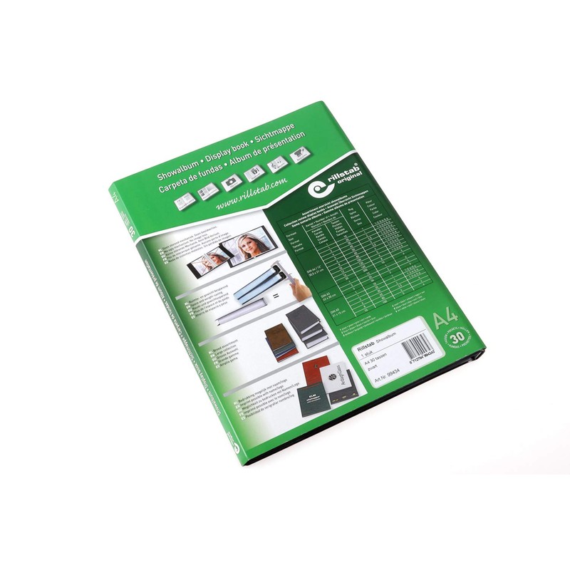Rillstab Original Display Book (10 Transparent/Clear Pockets) | A4 Front