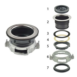 PeiDog Garbage Disposal Sink Flange Kit for Waste King,Garbage Disposal Mount Flange Kit Rubber Flange and Drain Lock Nut for Waste King Garbage Disposal Accessories (110mm)